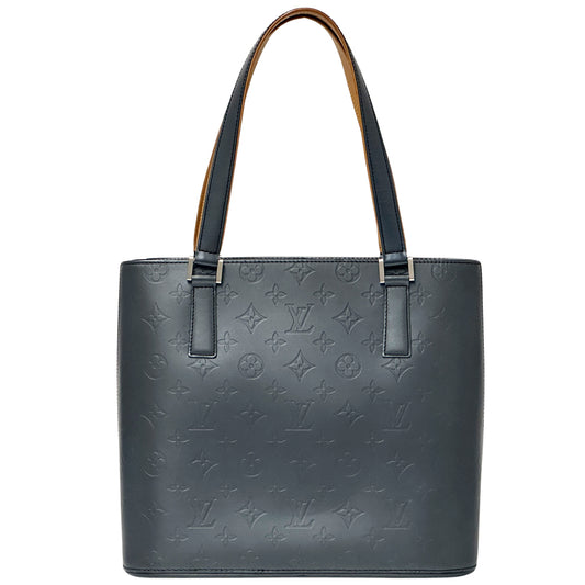 LOUIS VUITTON ルイ・ヴィトン ストックトン トートバッグ モノグラムマット ブルー M55115 レディース 【中古】