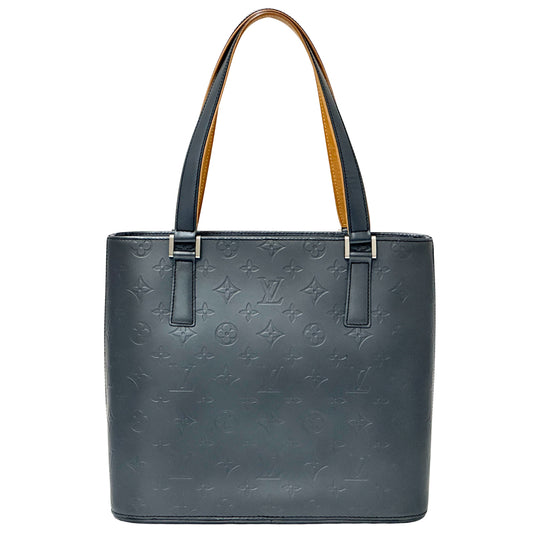 LOUIS VUITTON ルイ・ヴィトン ストックトン トートバッグ モノグラムマット ブルー M55115 レディース 【中古】
