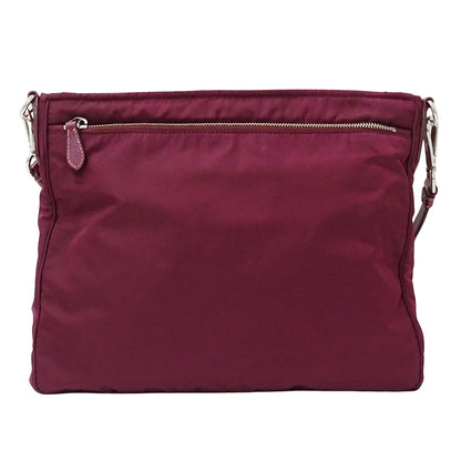 PRADA プラダ ショルダーバッグ ボルドー パープル ナイロン レディース 【中古】