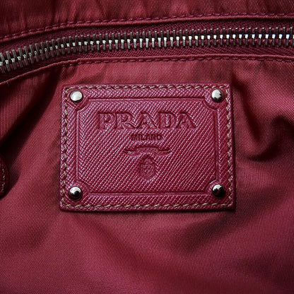 PRADA プラダ ショルダーバッグ ボルドー パープル ナイロン レディース 【中古】