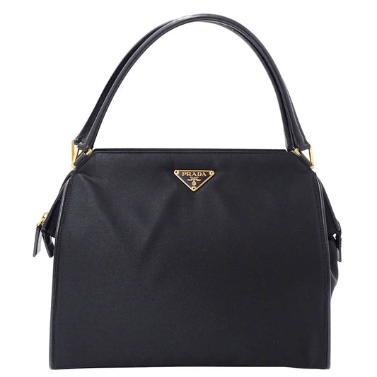 PRADA プラダ ハンドバッグ ブラック ナイロン レディース 【中古】