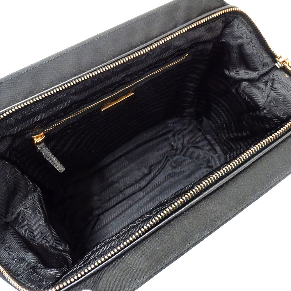 PRADA プラダ ハンドバッグ ブラック ナイロン レディース 【中古】