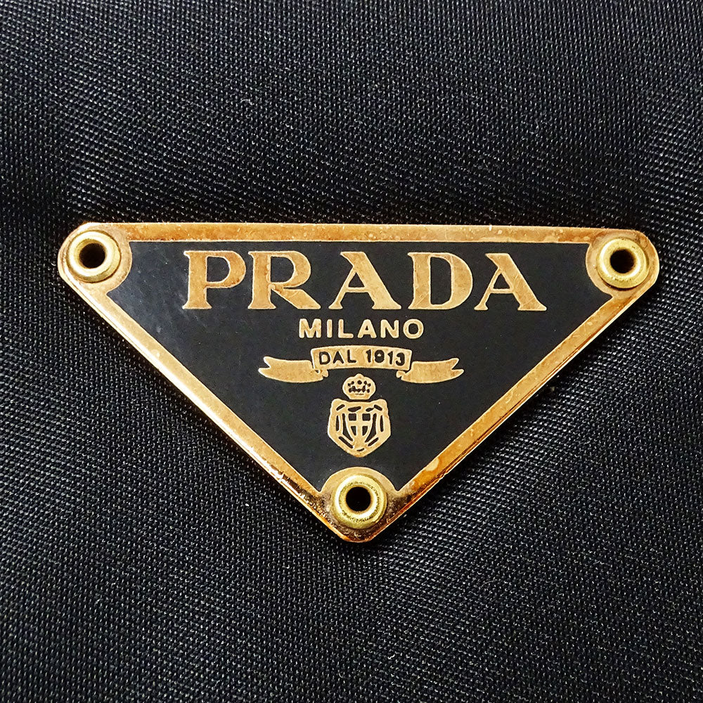 PRADA プラダ ハンドバッグ ブラック ナイロン レディース 【中古】
