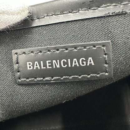 BALENCIAGA バレンシアガ ネイビーカバス XS ハンドバッグ ブラック キャンバス レディース 【中古】