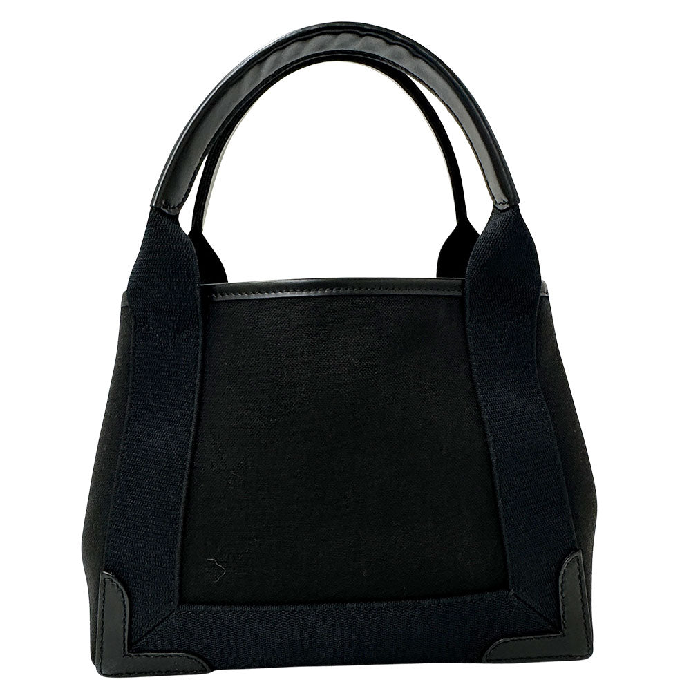 BALENCIAGA バレンシアガ ネイビーカバス XS ハンドバッグ ブラック キャンバス レディース 【中古】