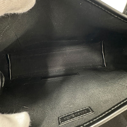 BALENCIAGA バレンシアガ ネイビーカバス XS ハンドバッグ ブラック キャンバス レディース 【中古】