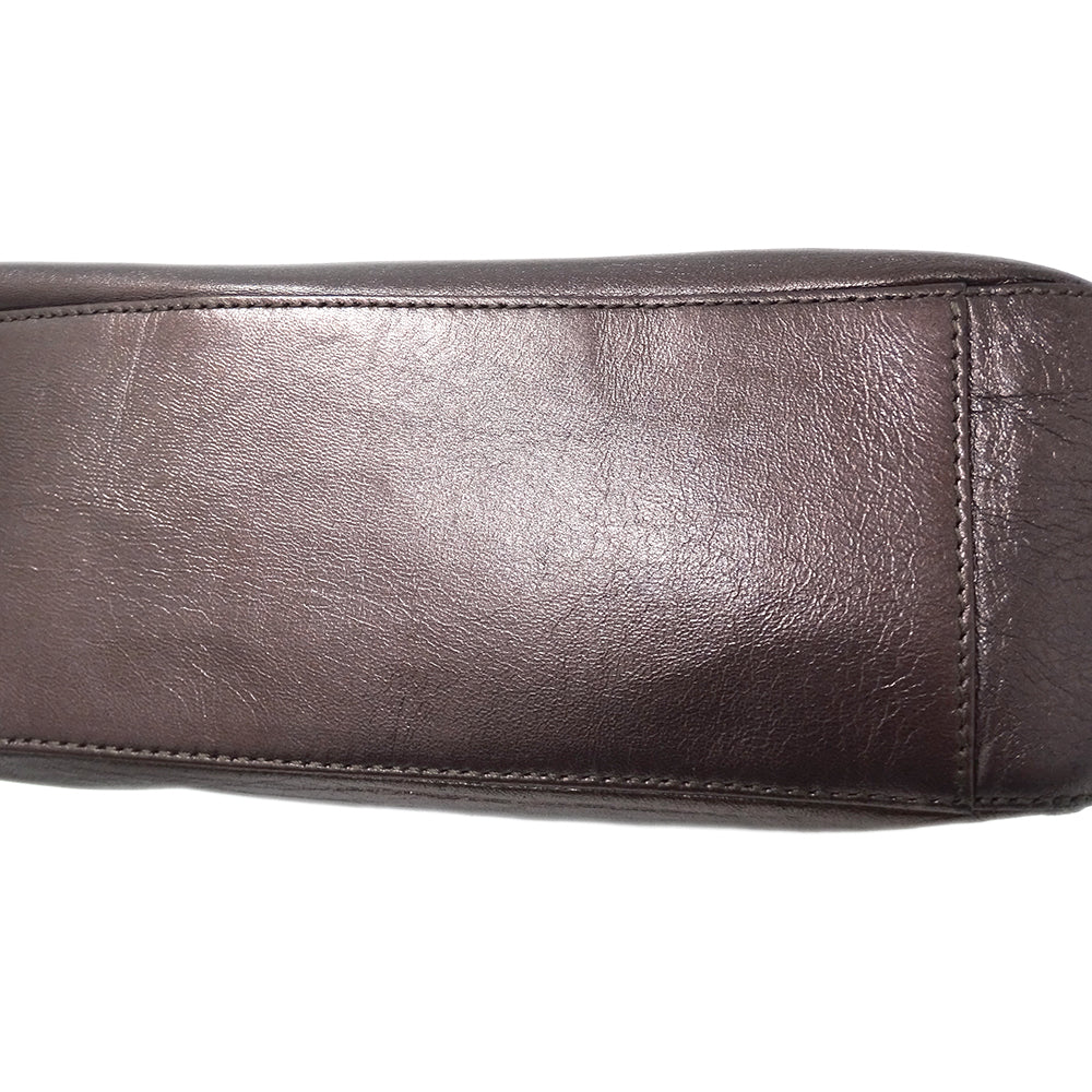 PRADA プラダ ショルダーバッグ メタリックパープル B8359 レザー レディース 【中古】