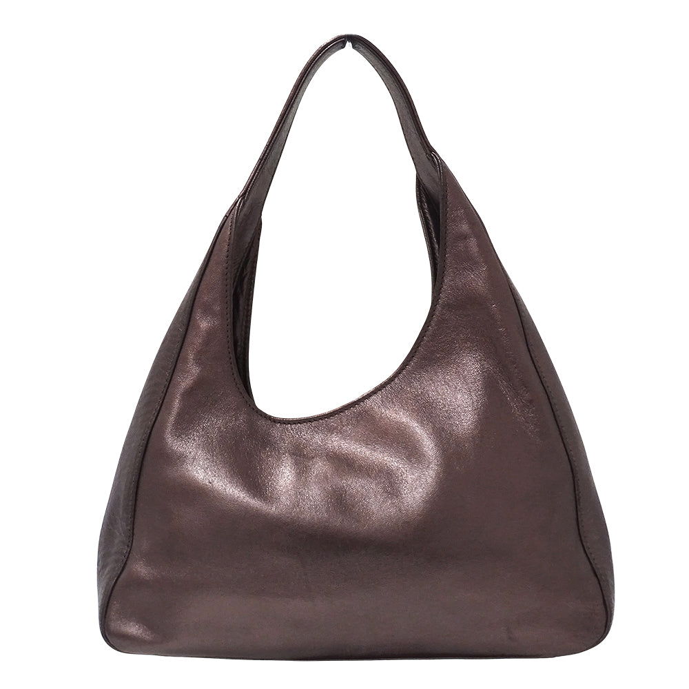 PRADA プラダ ショルダーバッグ メタリックパープル B8359 レザー レディース 【中古】