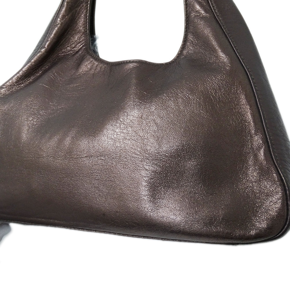 PRADA プラダ ショルダーバッグ メタリックパープル B8359 レザー レディース 【中古】