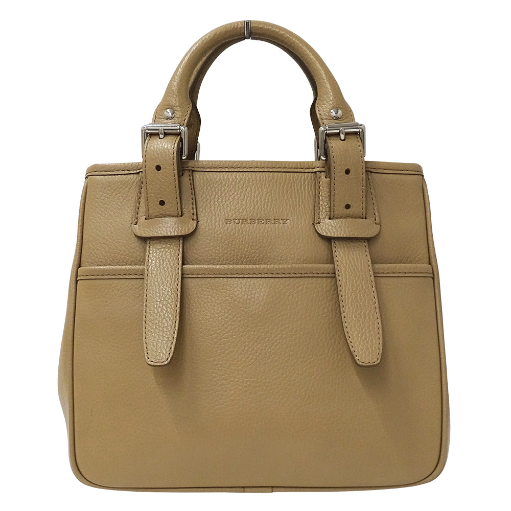 BURBERRY バーバリー ハンドバッグ ベージュ レザー レディース 【中古】