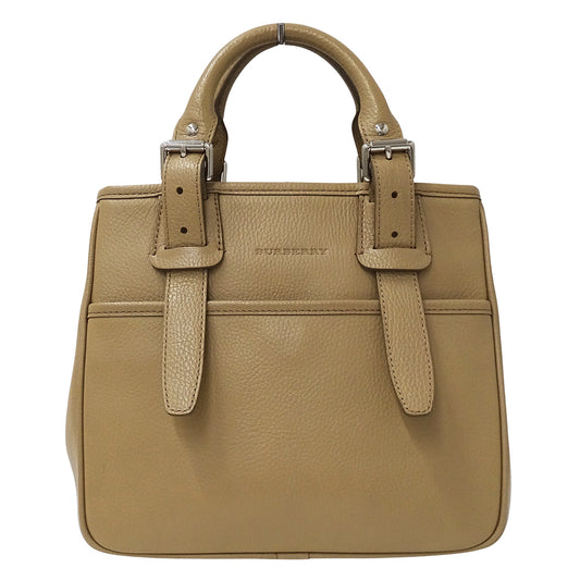 BURBERRY バーバリー ハンドバッグ ベージュ レザー レディース 【中古】