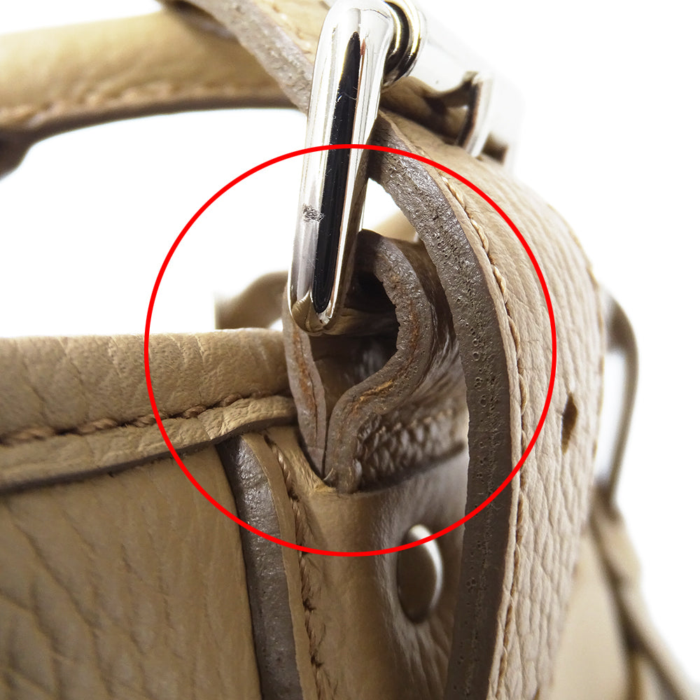 BURBERRY バーバリー ハンドバッグ ベージュ レザー レディース 【中古】