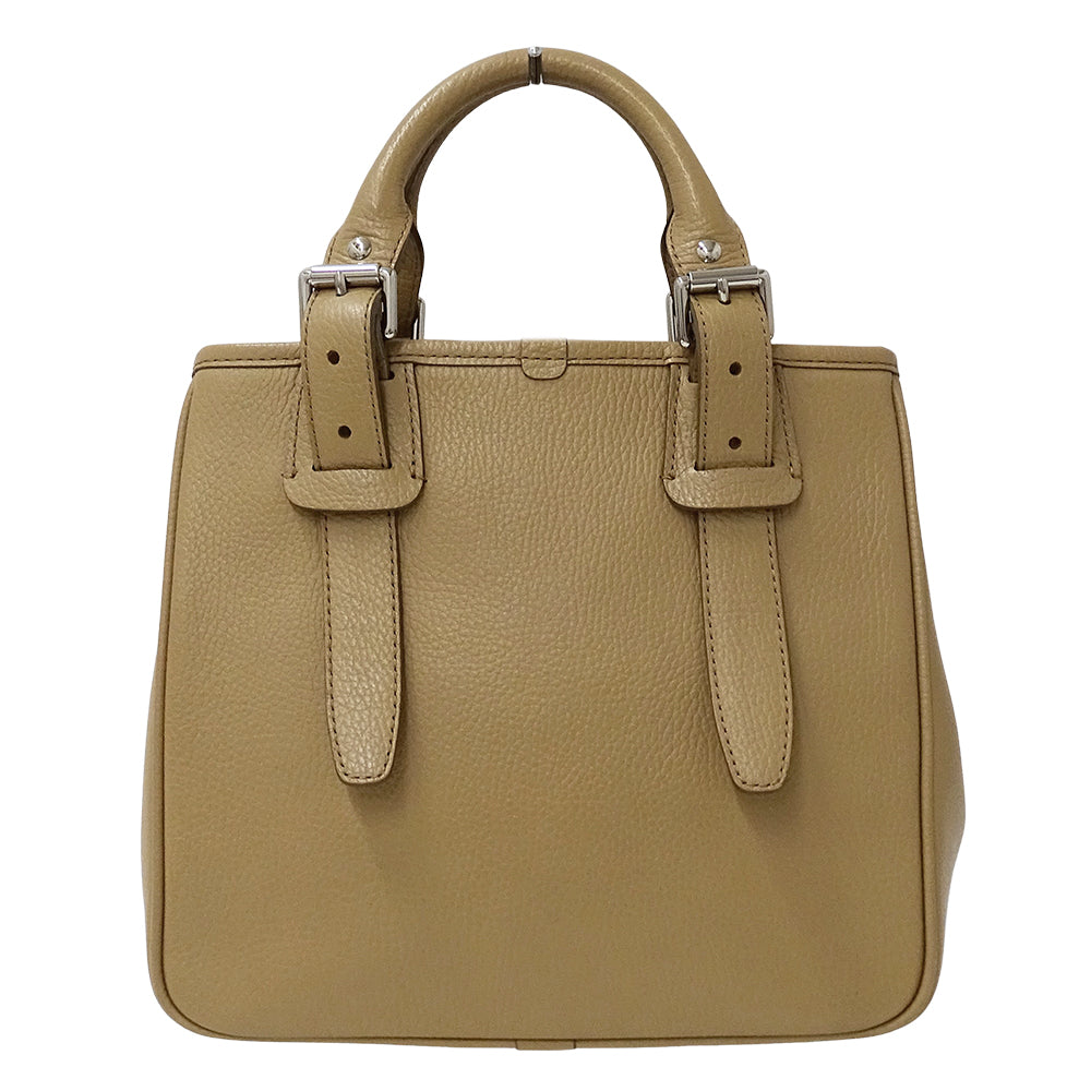 BURBERRY バーバリー ハンドバッグ ベージュ レザー レディース 【中古】