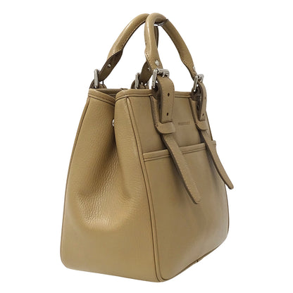 BURBERRY バーバリー ハンドバッグ ベージュ レザー レディース 【中古】