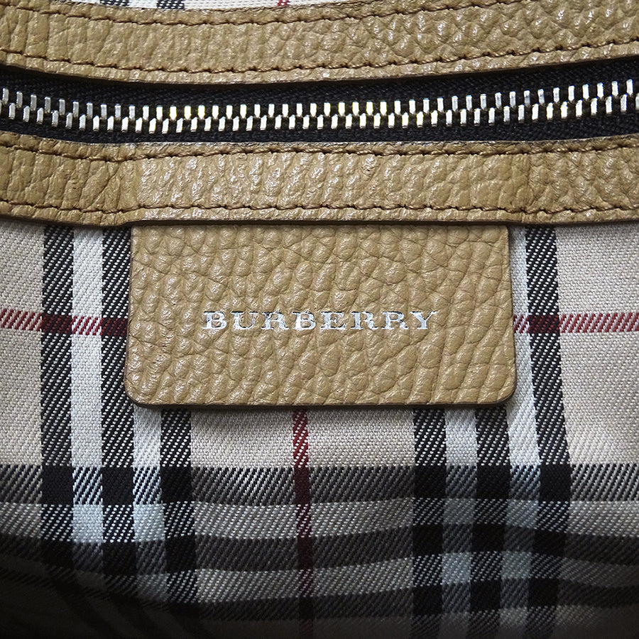 BURBERRY バーバリー ハンドバッグ ベージュ レザー レディース 【中古】