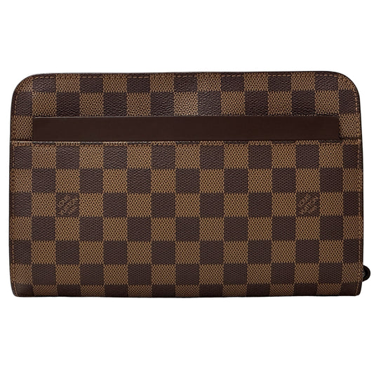 LOUIS VUITTON ルイ・ヴィトン サンルイ クラッチ・セカンドバッグ ダミエ エベヌ ブラウン N51993 メンズ 【中古】