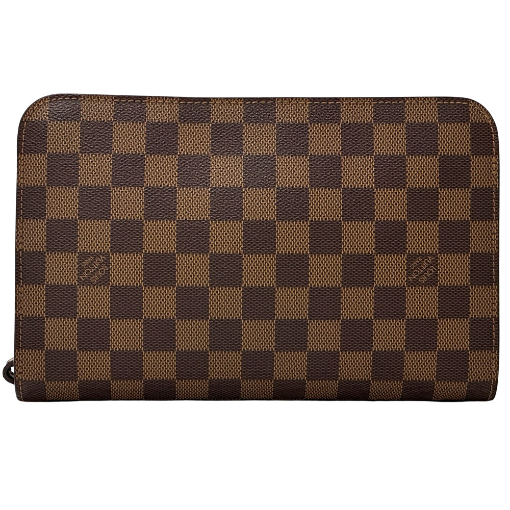 LOUIS VUITTON ルイ・ヴィトン サンルイ クラッチ・セカンドバッグ ダミエ エベヌ ブラウン N51993 メンズ 【中古】