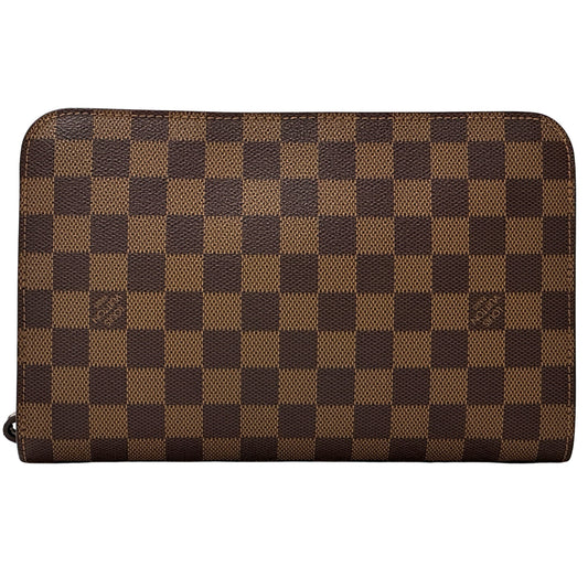LOUIS VUITTON ルイ・ヴィトン サンルイ クラッチ・セカンドバッグ ダミエ エベヌ ブラウン N51993 メンズ 【中古】