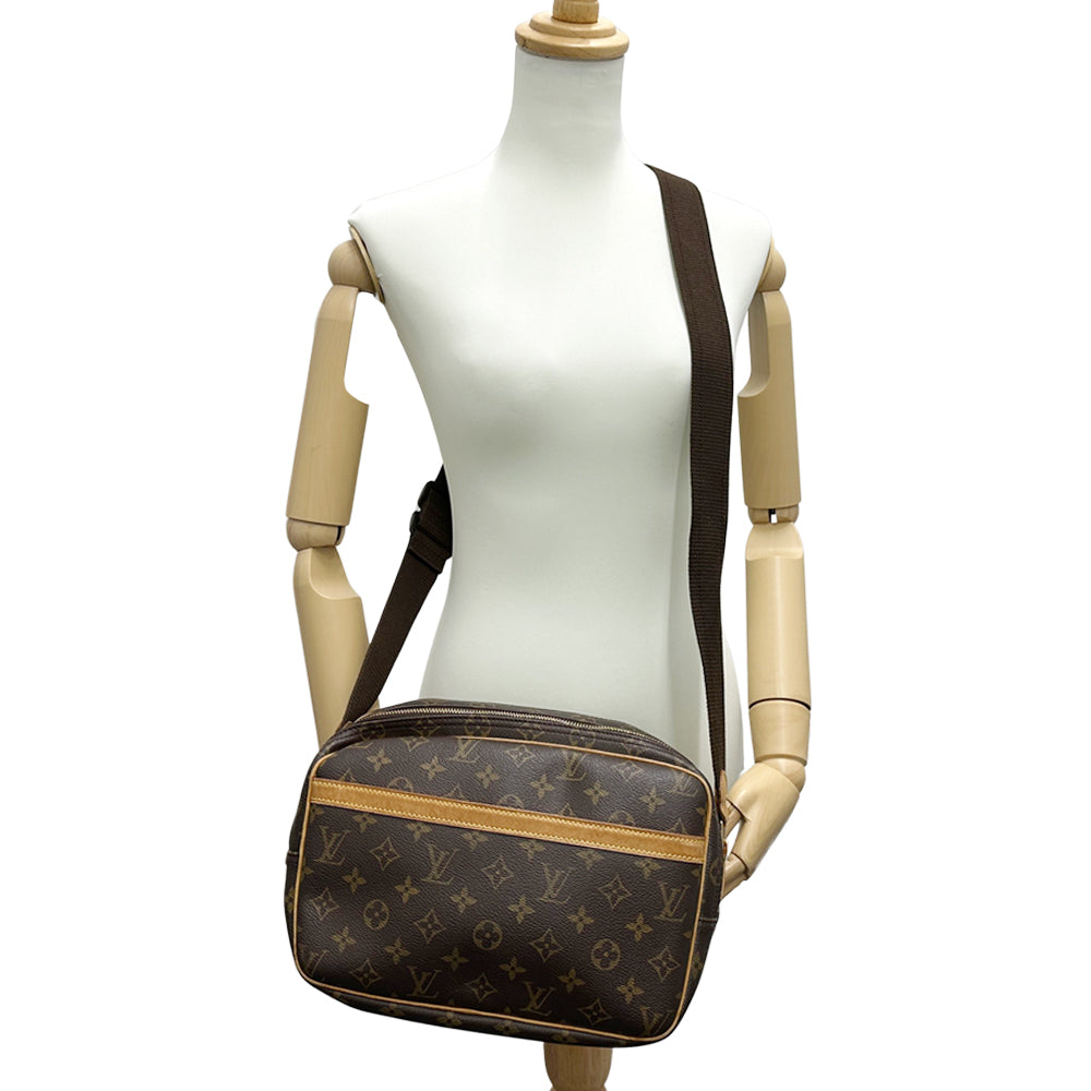LOUIS VUITTON ルイ・ヴィトン リポーター PM ショルダーバッグ モノグラム ブラウン M45254 レディース メンズ 【中古】