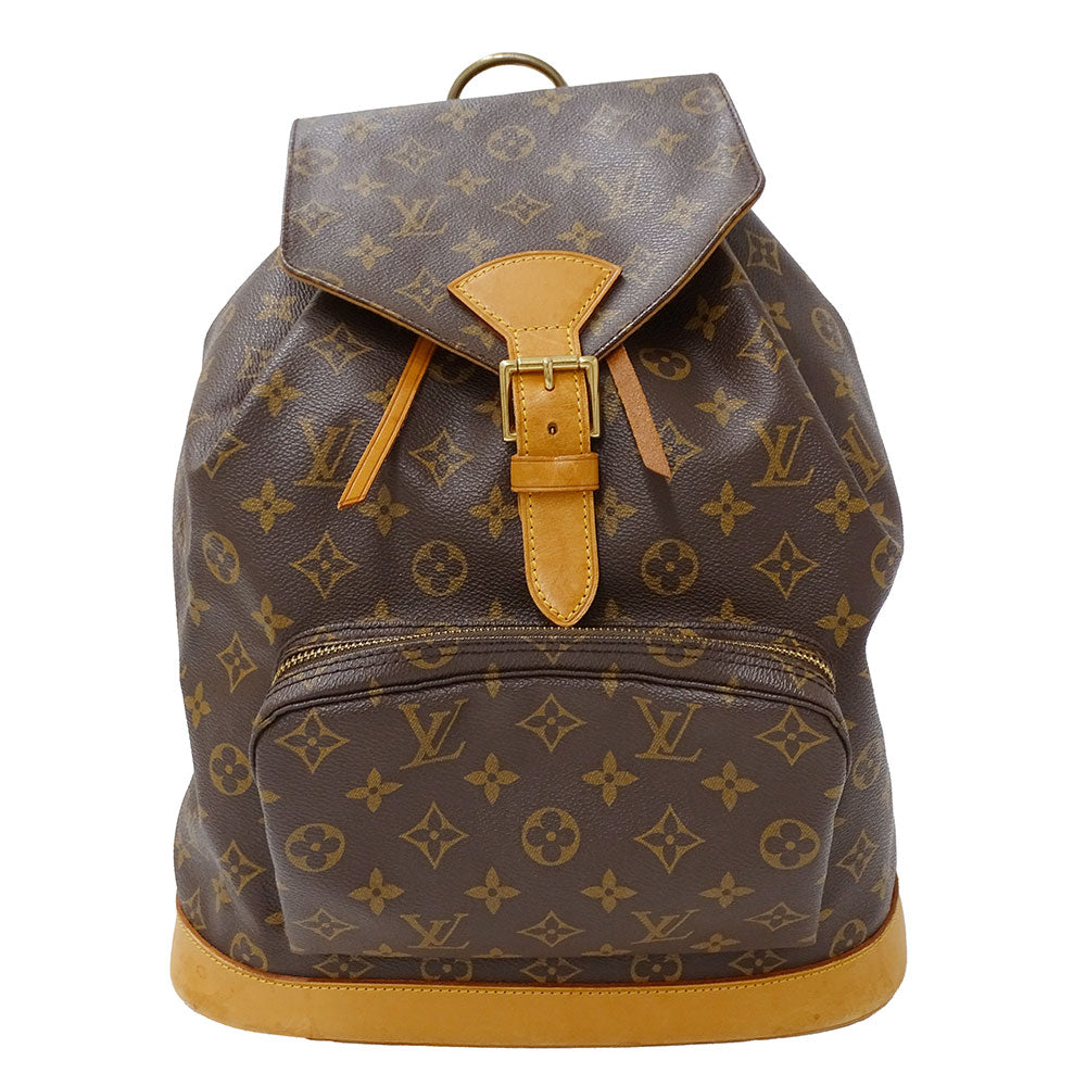 LOUIS VUITTON ルイ・ヴィトン モンスリGM リュック モノグラム ブラウン M51135 モノグラムキャンバス レディース メンズ 【中古】