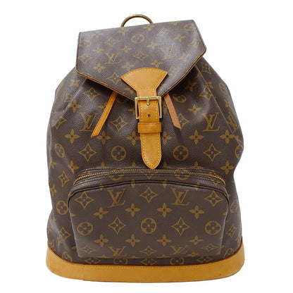 LOUIS VUITTON ルイ・ヴィトン モンスリGM リュック モノグラム ブラウン M51135 モノグラムキャンバス レディース メンズ 【中古】