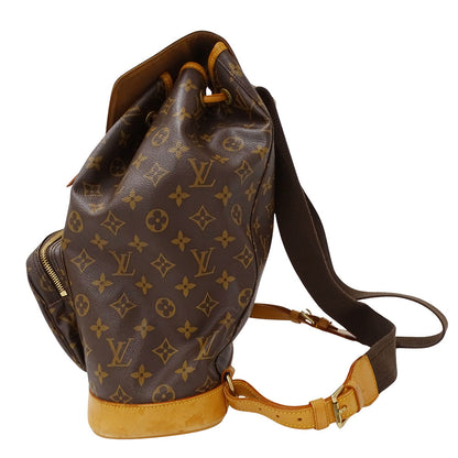 LOUIS VUITTON ルイ・ヴィトン モンスリGM リュック モノグラム ブラウン M51135 モノグラムキャンバス レディース メンズ 【中古】