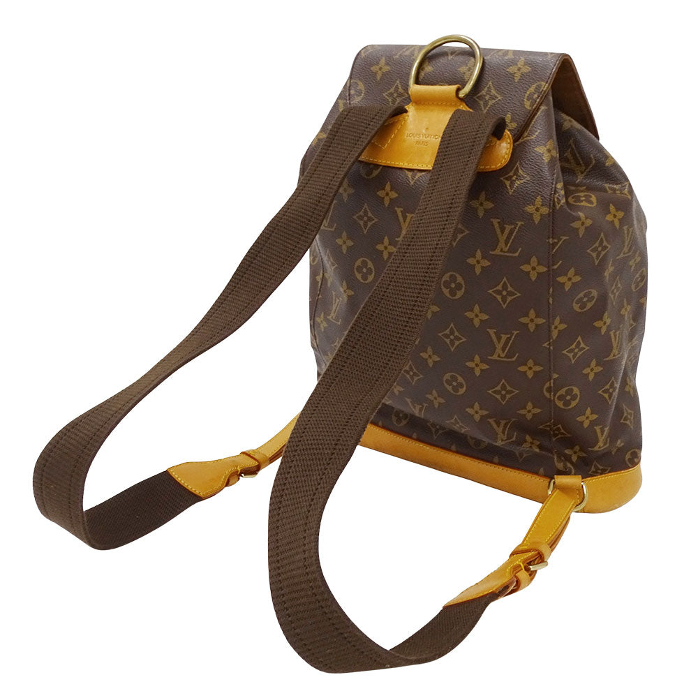 LOUIS VUITTON ルイ・ヴィトン モンスリGM リュック モノグラム ブラウン M51135 モノグラムキャンバス レディース メンズ 【中古】