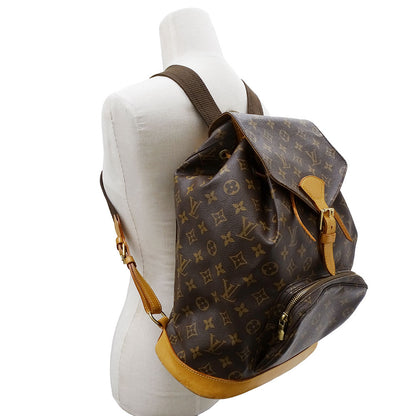 LOUIS VUITTON ルイ・ヴィトン モンスリGM リュック モノグラム ブラウン M51135 モノグラムキャンバス レディース メンズ 【中古】