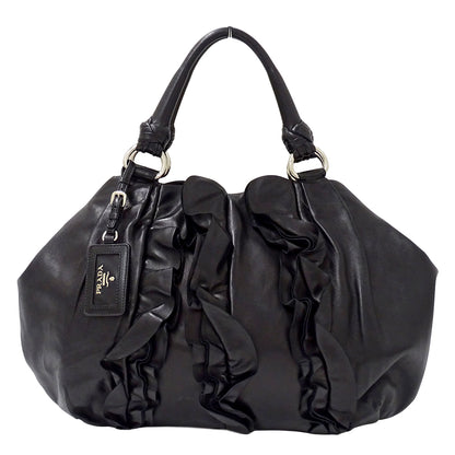PRADA プラダ ハンドバッグ ブラック BR4065 レザー レディース 【中古】