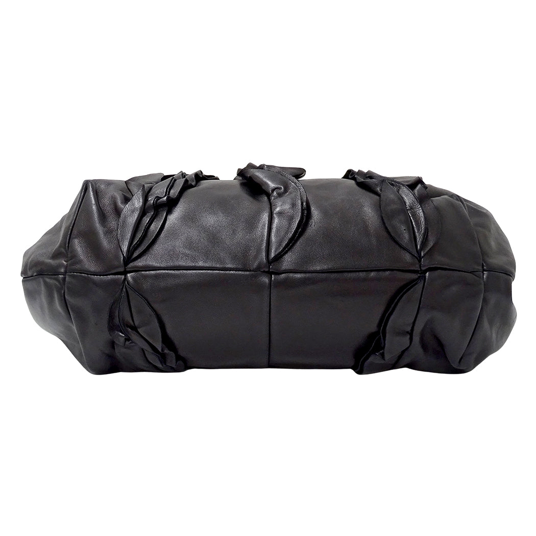 PRADA プラダ ハンドバッグ ブラック BR4065 レザー レディース 【中古】