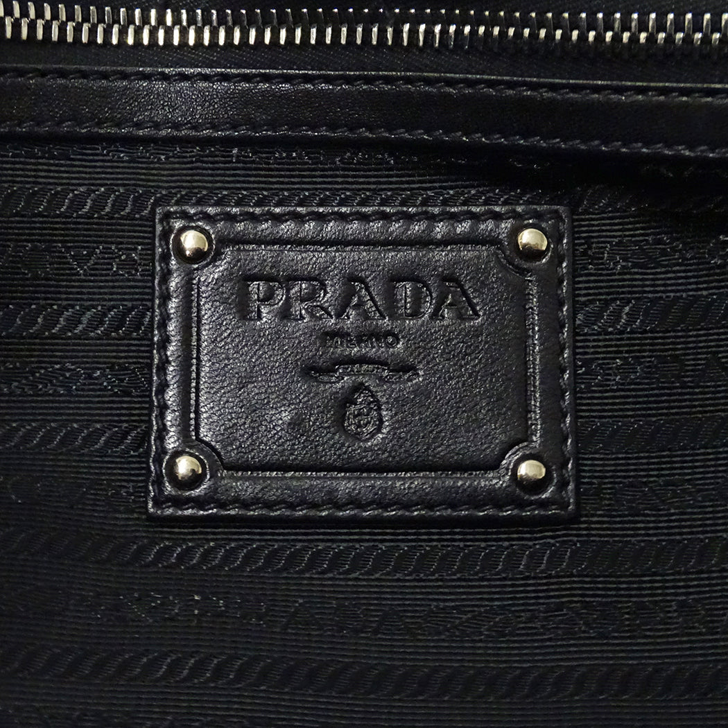 PRADA プラダ ハンドバッグ ブラック BR4065 レザー レディース 【中古】