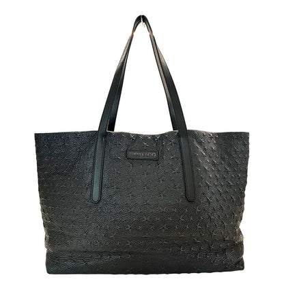 JIMMY CHOO ジミーチュウ ピムリコ トートバッグ ブラック レザー メンズ 【中古】