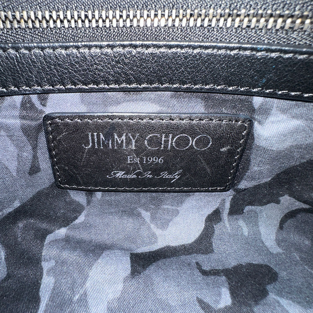 JIMMY CHOO ジミーチュウ ピムリコ トートバッグ ブラック レザー メンズ 【中古】
