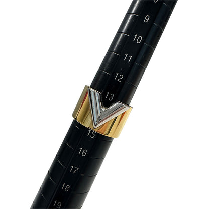 LOUIS VUITTON ルイ・ヴィトン エセンシャルV リング 指輪 メタル ゴールド M レディース メンズ 【中古】
