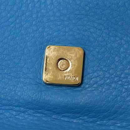 FENDI フェンディ ショルダーバッグ ライトブルー 8M0276 レザー レディース 【中古】