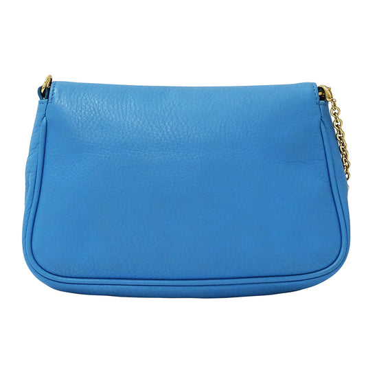 FENDI フェンディ ショルダーバッグ ライトブルー 8M0276 レザー レディース 【中古】