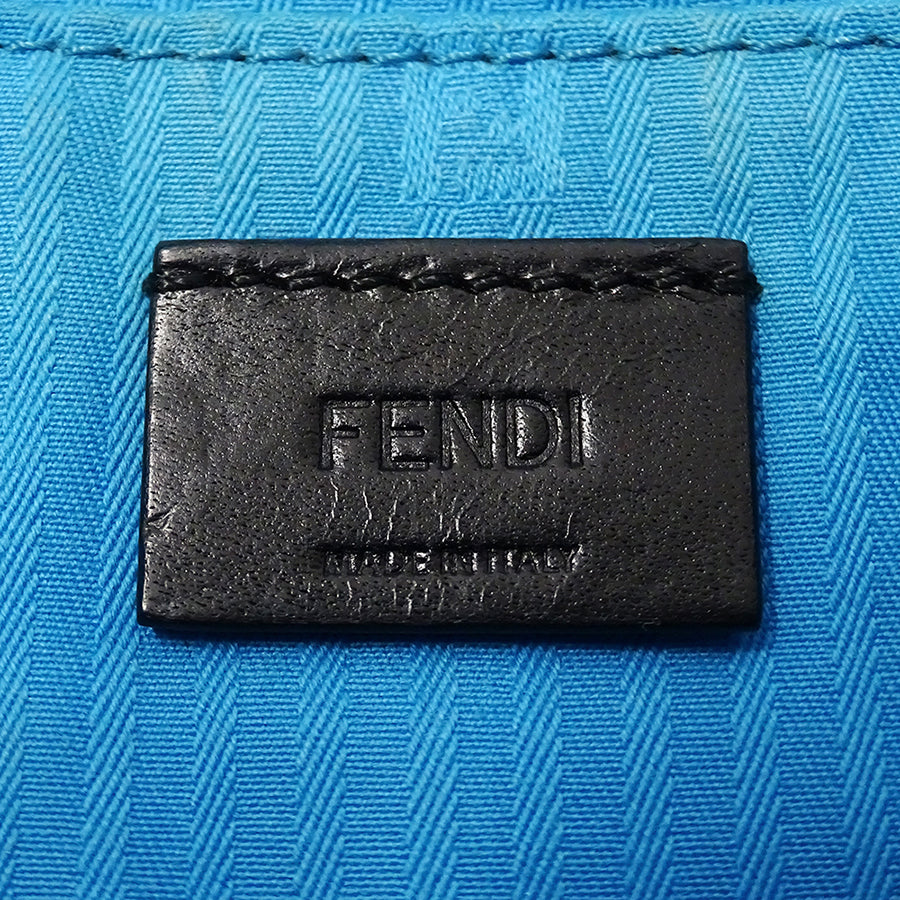 FENDI フェンディ ショルダーバッグ ライトブルー 8M0276 レザー レディース 【中古】