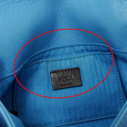 FENDI フェンディ ショルダーバッグ ライトブルー 8M0276 レザー レディース 【中古】