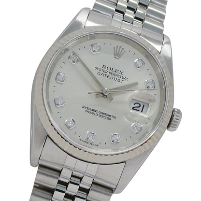 ROLEX ロレックス デイトジャスト 16234G W番 メンズ 腕時計 自動巻き AT SS WG ダイヤモンド 磨き済み【中古】