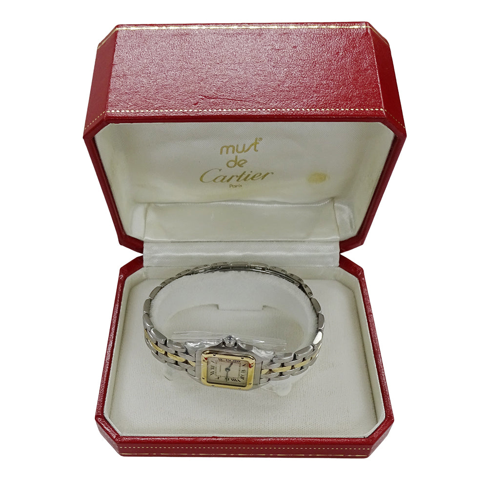 Cartier カルティエ パンテール SM 1ロウ W25029B5 レディース 腕時計 クオーツ SS YG 磨き済み【中古】