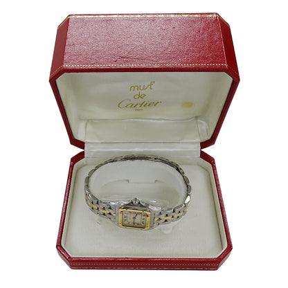 Cartier カルティエ パンテール SM 1ロウ W25029B5 レディース 腕時計 クオーツ SS YG 磨き済み【中古】