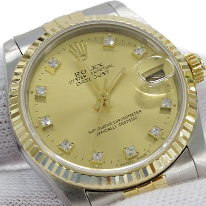 ROLEX ロレックス デイトジャスト 68273G L番 ボーイズ 腕時計 自動巻き AT SS YG ダイヤモンド 磨き済み【中古】