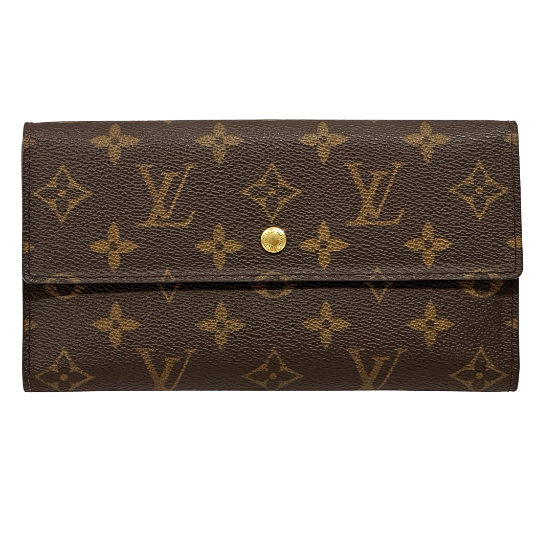 LOUIS VUITTON ルイ・ヴィトン ポルトトレゾール・インターナショナル 長財布 モノグラム ブラウン M61215 レディース メンズ 【中古】