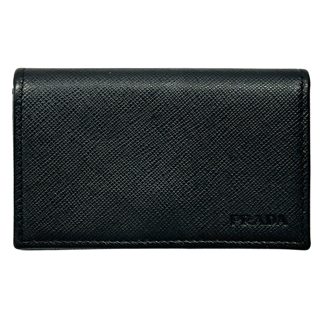 PRADA プラダ カードケース ブラック サフィアーノ 2MC122 レディース メンズ 【中古】