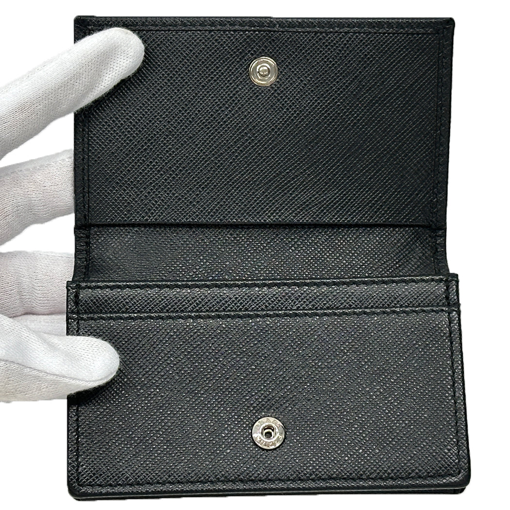PRADA プラダ カードケース ブラック サフィアーノ 2MC122 レディース メンズ 【中古】