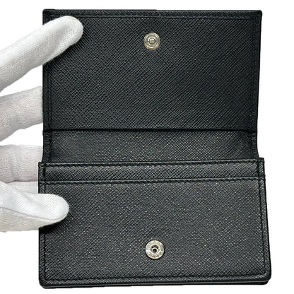 PRADA プラダ カードケース ブラック サフィアーノ 2MC122 レディース メンズ 【中古】