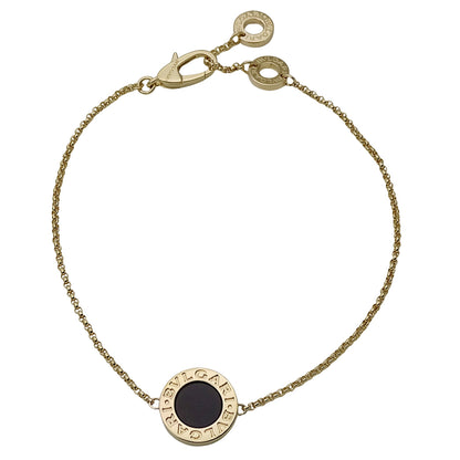 BVLGARI ブルガリ ブルガリブルガリ ブレスレット 750YG オニキス ゴールド SM レディース 磨き済み 【中古】