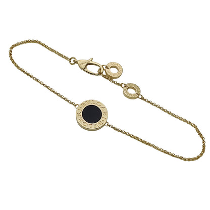 BVLGARI ブルガリ ブルガリブルガリ ブレスレット 750YG オニキス ゴールド SM レディース 磨き済み 【中古】