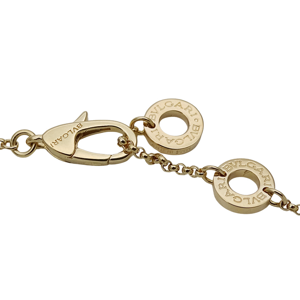 BVLGARI ブルガリ ブルガリブルガリ ブレスレット 750YG オニキス ゴールド SM レディース 磨き済み 【中古】