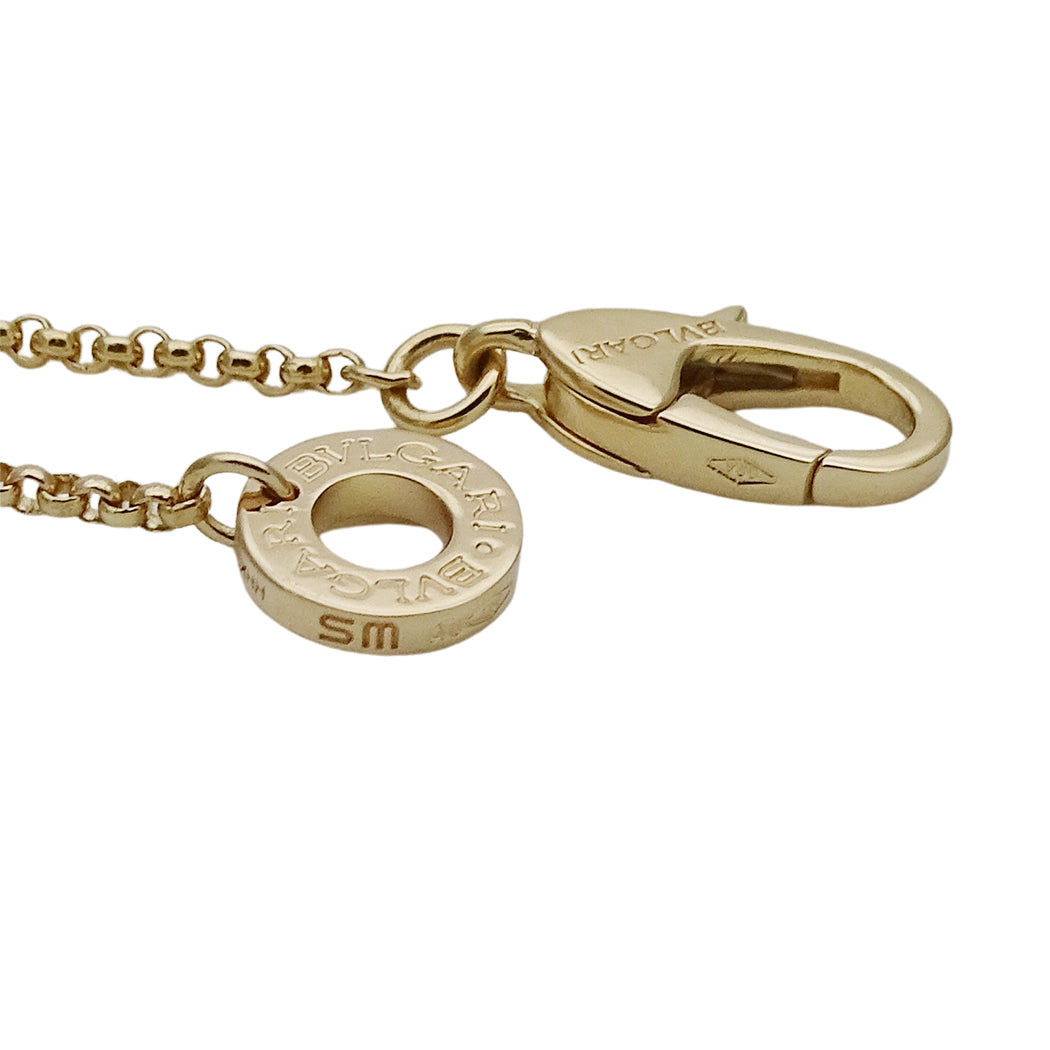 BVLGARI ブルガリ ブルガリブルガリ ブレスレット 750YG オニキス ゴールド SM レディース 磨き済み 【中古】